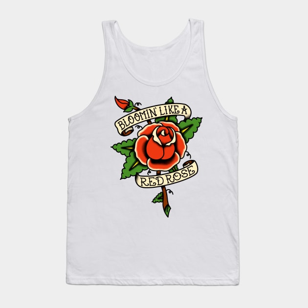 Bloomin' Like a Red Rose Tank Top by ogeraldinez